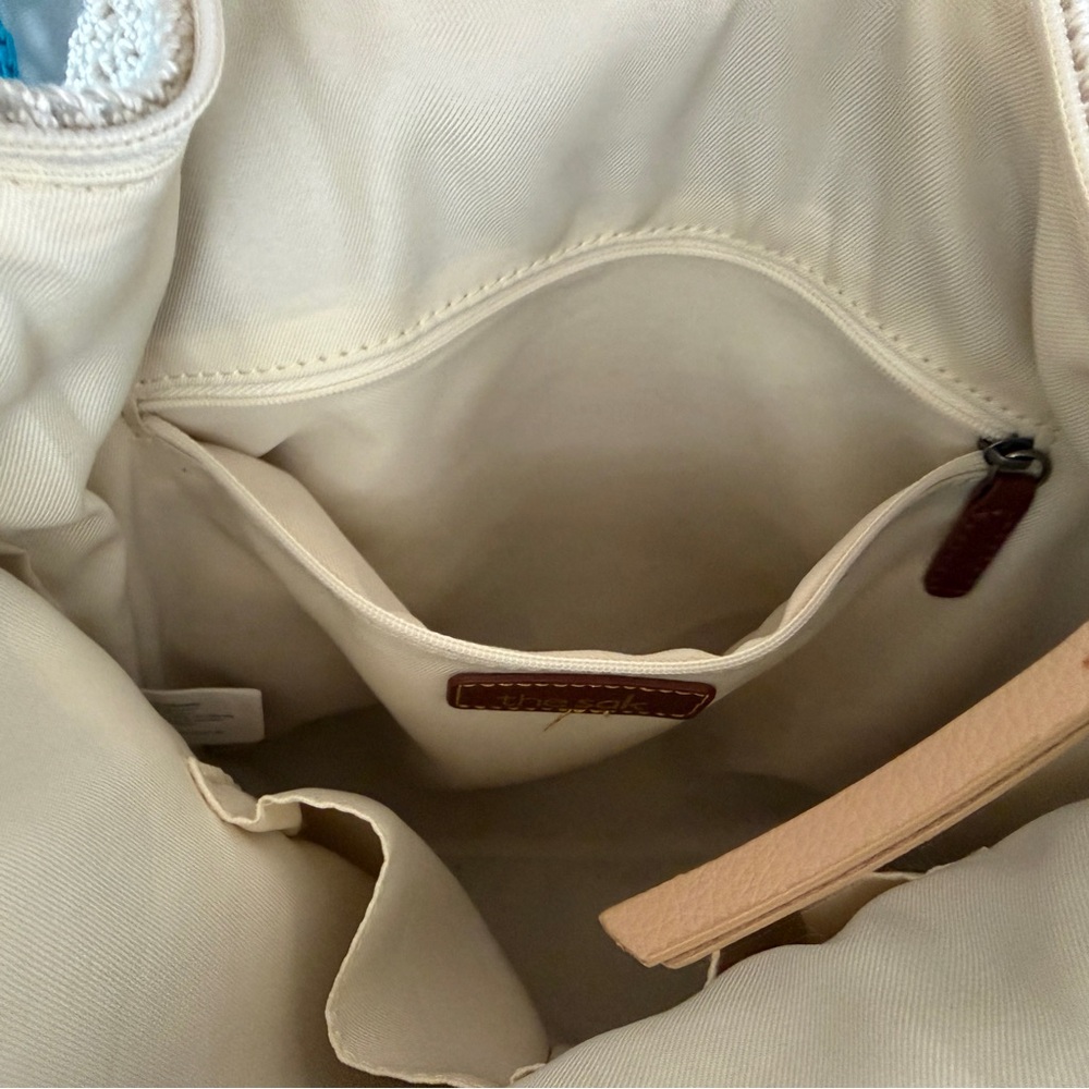 SET! Medium Vetchy Teal Swim Cover Up + The Sak Beige/Bronze Woven Shoulder Bag - Picture 11 of 16